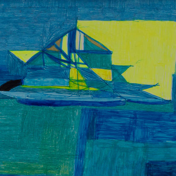 Blue Spaceship by Andrew Mei, Image 1.