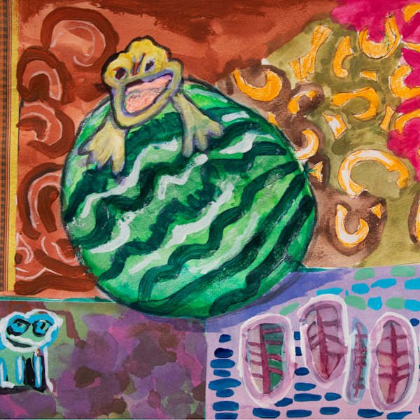 Froggy Watermelon by Cynthia Adams, Image 6.