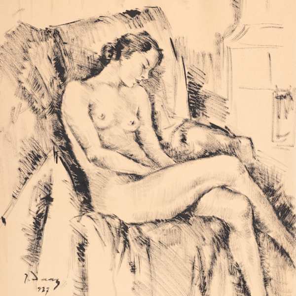 Nud pe fotoliu by Dan Ialomiţeanu, Image 1.