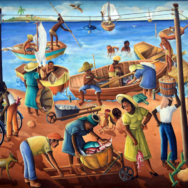 Haitian Coastal Scene by Wilson Bigaud, Image 1.