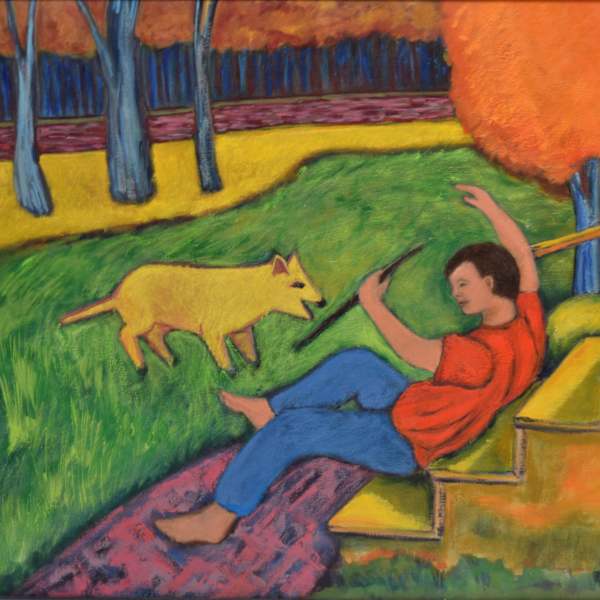 A Portrait of a Boy and His Dog by Susan Chapman, Image 1.