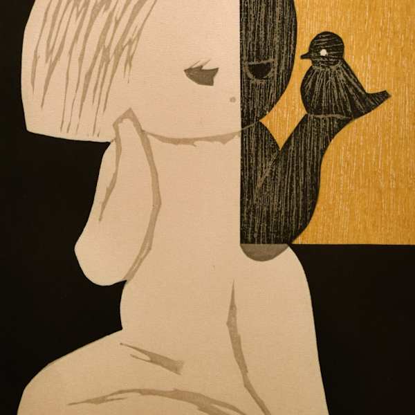 Girl with Bird by Kaoru Kawano, Image 1.