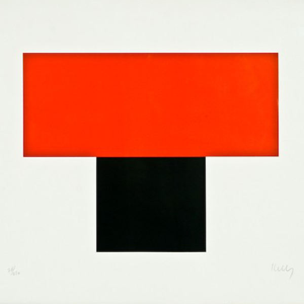 Red-Orange over Black by Ellsworth Kelly, Image 1.