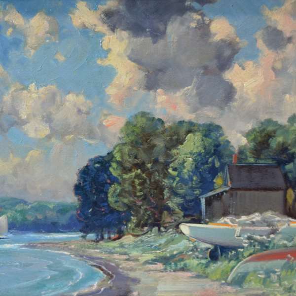 Landscape with Boats by Frederick Mortimer Lamb, Image 1.
