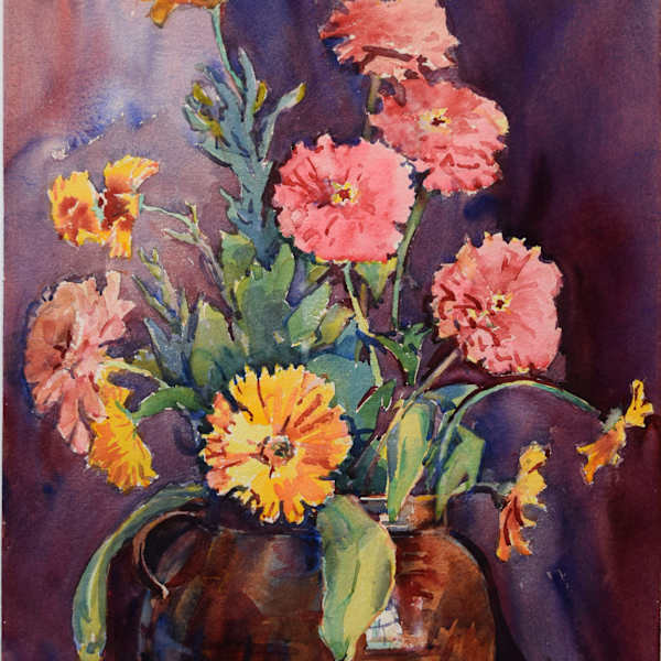 Still  Life (Zinnia's) by Eleanor W. Motley, Image 3.