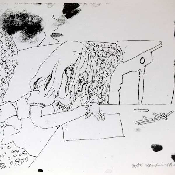Child Writing by Fairfield Porter, Image 1.