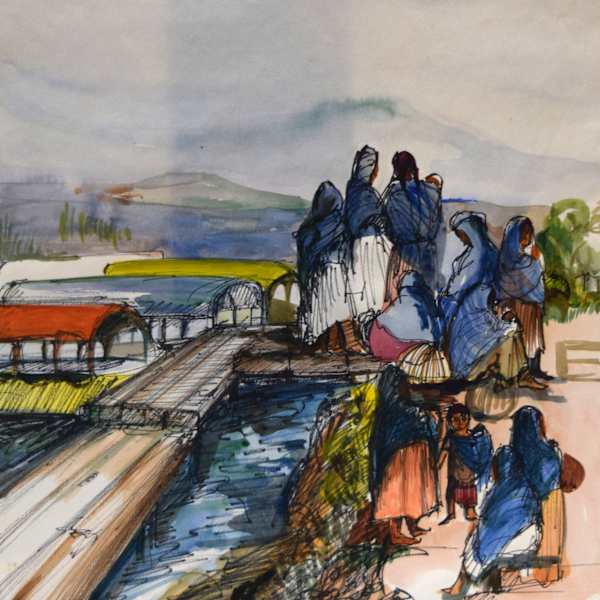 Untitled (Village Overlook) by Llewellyn Rinald, Image 1.
