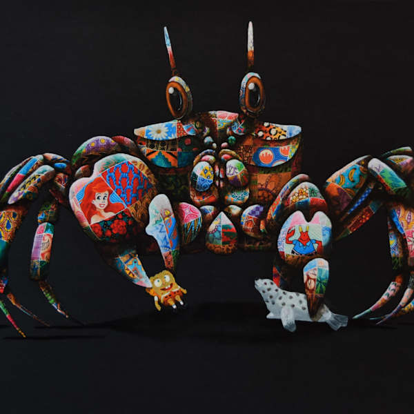 Under the Sea (Black/Gold Leaf) by Louis (MASAI) Michel, Image 4.