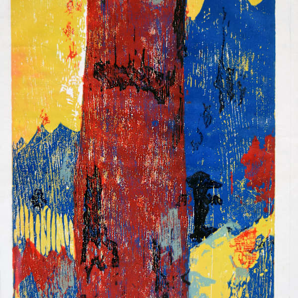 Red Tree and Daschunds by David Walker, Image 1.