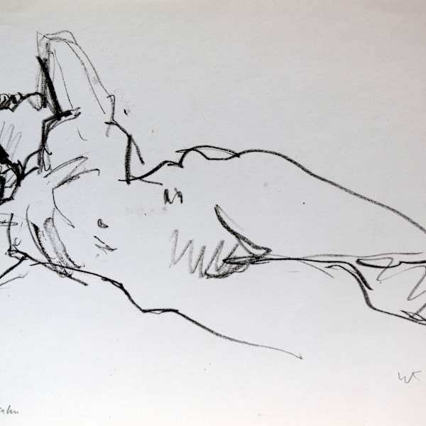 Nude Head Thrown Back by Wolf Kahn, Image 1.