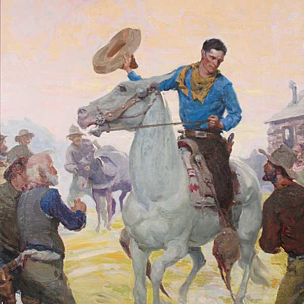 Cowboy on a White Horse by Jerome George Rozen, Image 1.