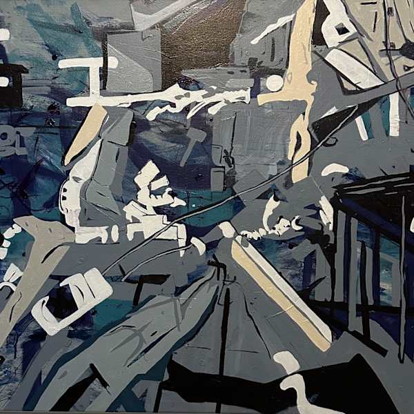 Scatter #2 (dark blue) by Temme Barkin-Leeds, Image 1.
