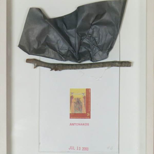 Untitled Travel Collage, Athens, July 13, 2000 #8 by Stephen Antonakos, Image 1.