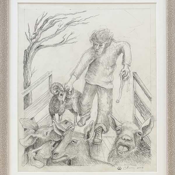 Coaxing Goats and Sheep by Christalene Loren, Image 2.