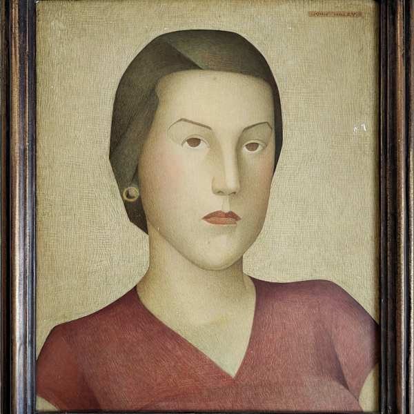 Portrait (Red Dress) by John Charles Haley, Image 5.
