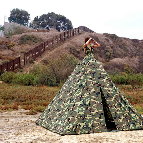 Ms. Homeland Security: Illegal Entry Dress Tent by Robin Lasser and Adrienne Pao, Robin Lasser, Adrienne Pao, Image 1.