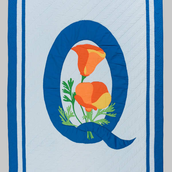 Q Symposium Logo Quilt by Sylvia Moore, Image 1.