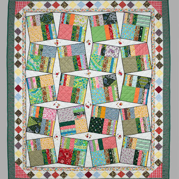 Falling Blocks Quilt by Ernest Haight, Image 1.