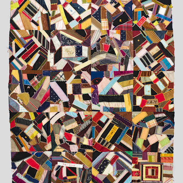 Crazy Quilt Top by Emily Robinson, Image 1.