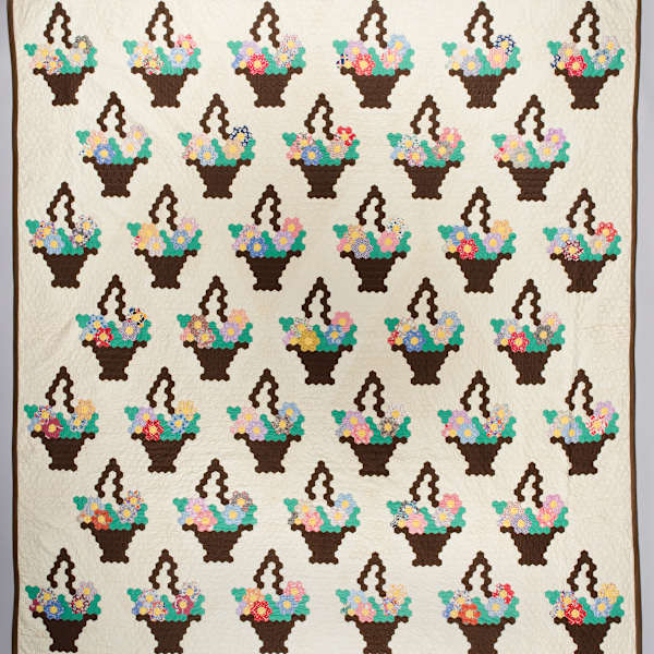 Hexagon Basket Quilt by Cora Buckler, Image 1.