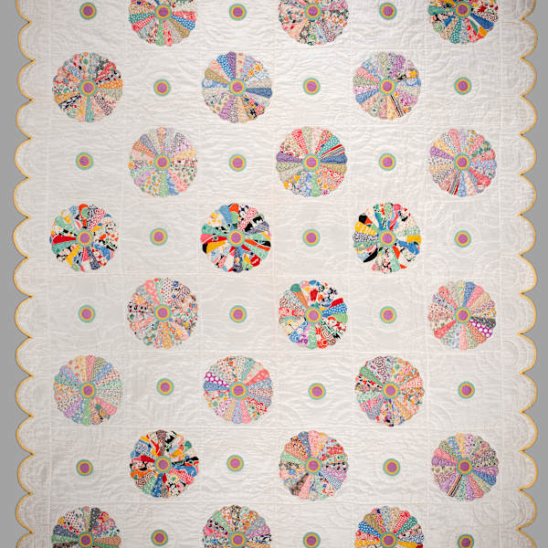 Dresden Plate Quilt by Elvira Pearl Nielson Valentine Collins Nielson, Image 1.