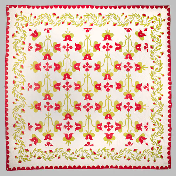 Tulip Applique Quilt by Miss Eastman, Image 1.
