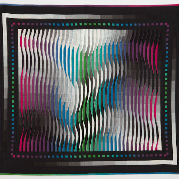 High Tech Tucks V (Cold Wave) by Caryl Bryer Fallert-Gentry, Image 1.