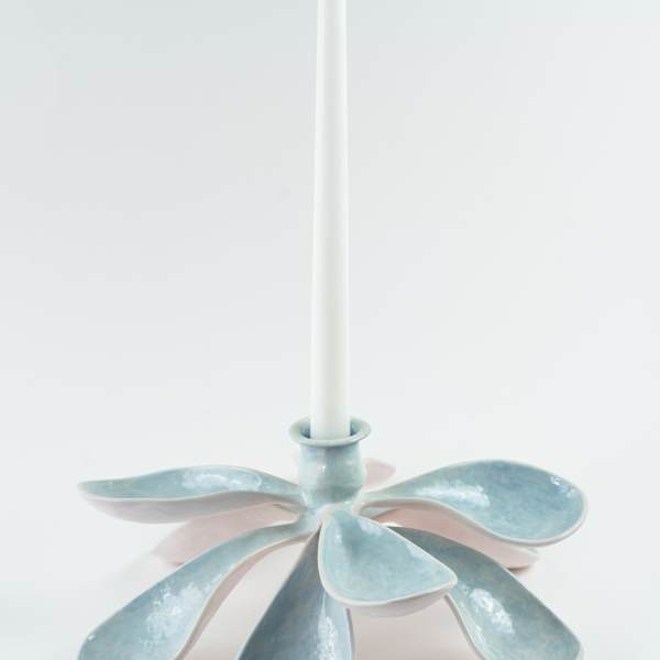 Blossum Candlestick by Jean Whitesavage, Image 1.
