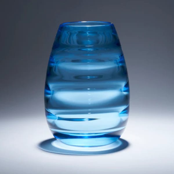 Blue Teardrop Vase by Asher Holman, Image 1.