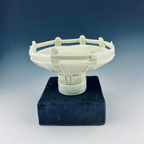 Footed Celadon Bowl by Jan Lipetz, Image 1.