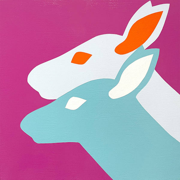 Deer Crossing Small Portrait III by Raili Janese, Image 1.
