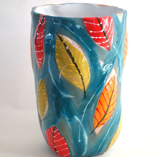 Popping Leaf Vase by Christine Westergaard, Image 1.