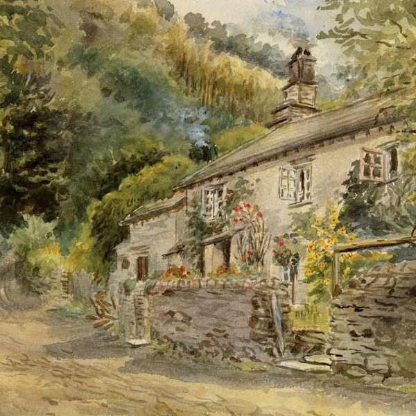 Cottage in Trentishoe Combe, North Devon by Sir (William) Martin Conway, Image 2.