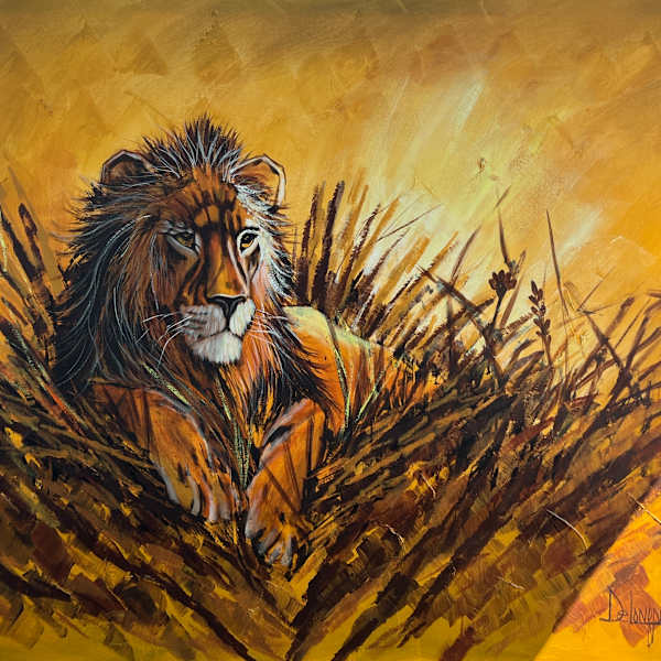 Portrait of a Lion by Unknown DeLongpre, Image 1.