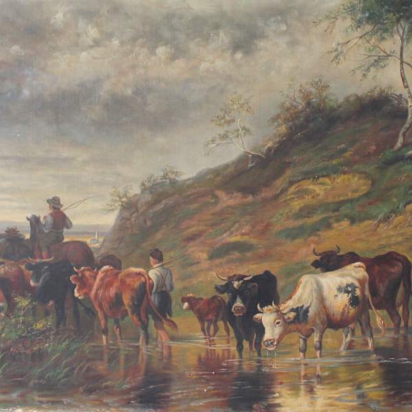Paysage avec Troupeau (Landscape with Herd) by after Emile  van Marcke de Lumen, Image 1.