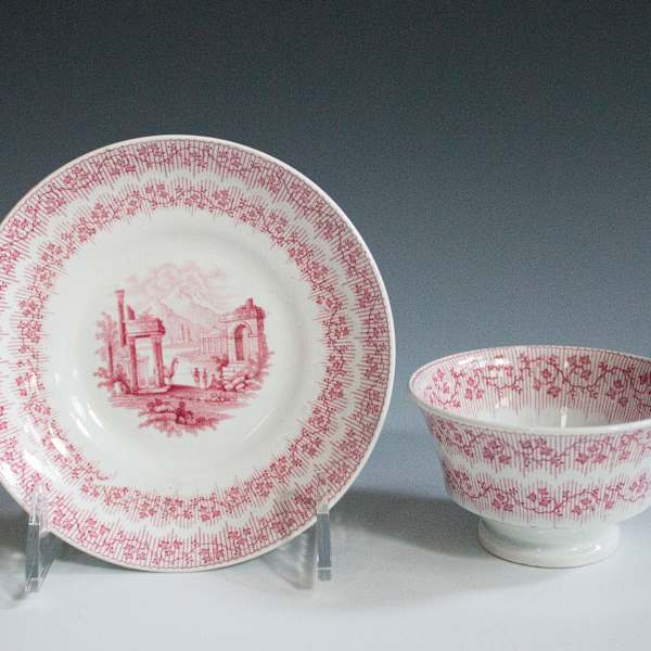 Cup and Saucer by Ridgway & Morley, Broad Street Works, Image 2.