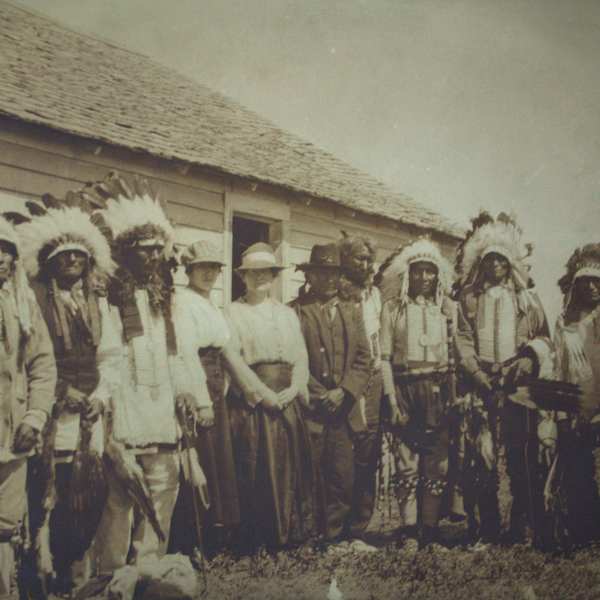 Sioux Chiefs, Fort Thompson, South Dakota by Harmon Percy Marble, Image 1.