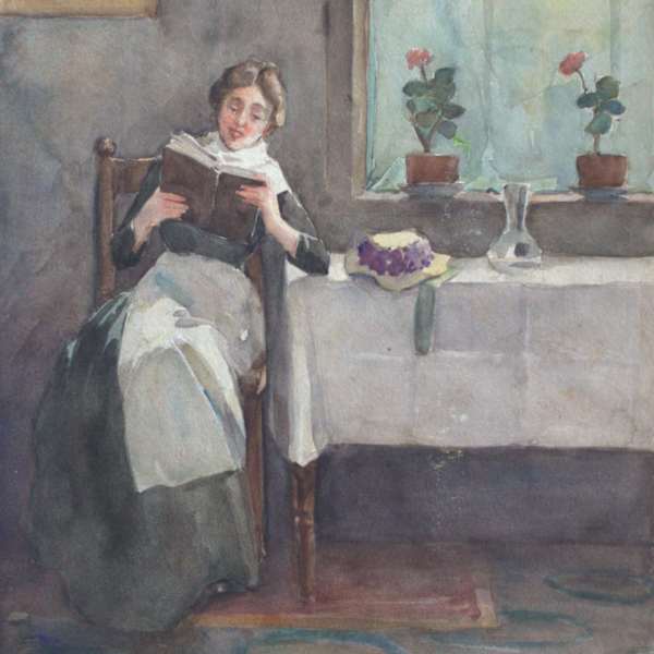 Reading by the Window by Frank Russell, Image 2.