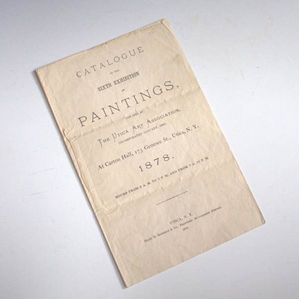 Catalogue of the Sixth Exhibition of Paintings by Utica Art Association, Image 1.