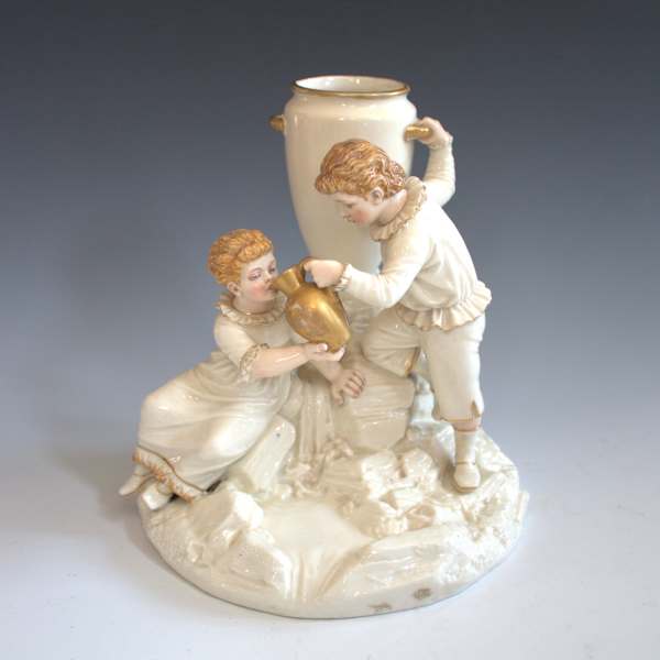 Figural Group by Royal Worcester, James Hadley, Image 3.