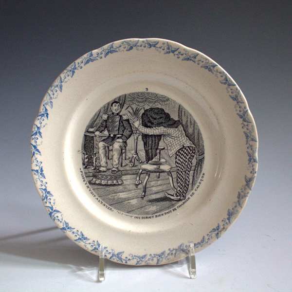 Plate by Badonviller Porcelaine, Fenal Theophile, Image 2.