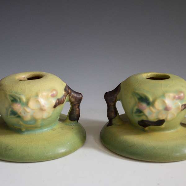 Candle Holders by Roseville, Image 2.
