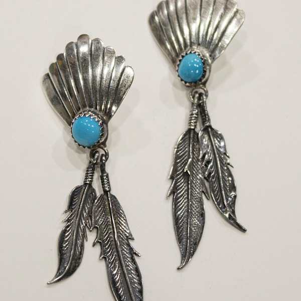 Earrings by Richard Begay, Image 2.