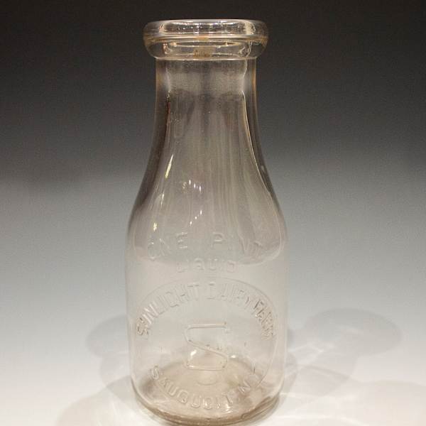 Milk Bottle by Sunlight Dairy Farm, Image 1.