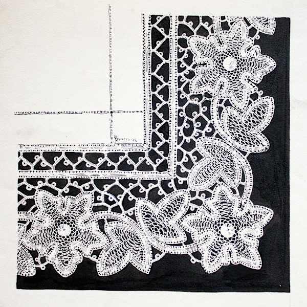 Design for a Lace Doily by Possibly R.X. Sowers, Image 1.