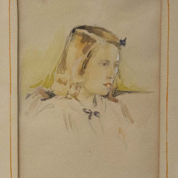 Portrait of an Unknown Girl by [Unknown] Stevens, Image 1.