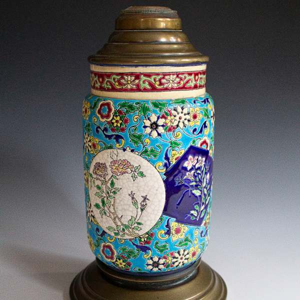 Lamp by Longwy Faience, Image 1.