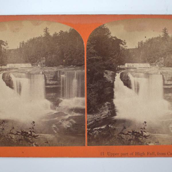 Upper part of High Fall, from Carmichael Point by John R. Moore, Image 1.