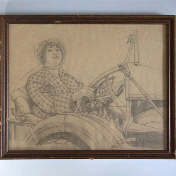 Woman Driving Automobile by [Unknown] Crosier, Image 1.