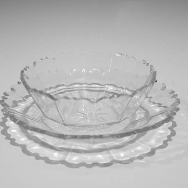 Finger Bowl with Underplate (Set of Six) by Vetter Cut Glass Manufacturing Co., Image 1.